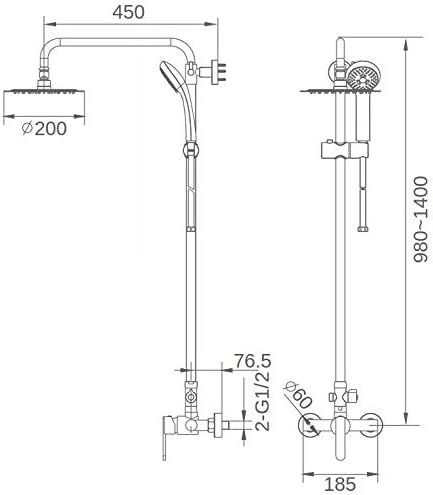 Roma single-lever shower set
