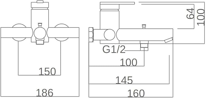 Roma single-lever bath/shower kit