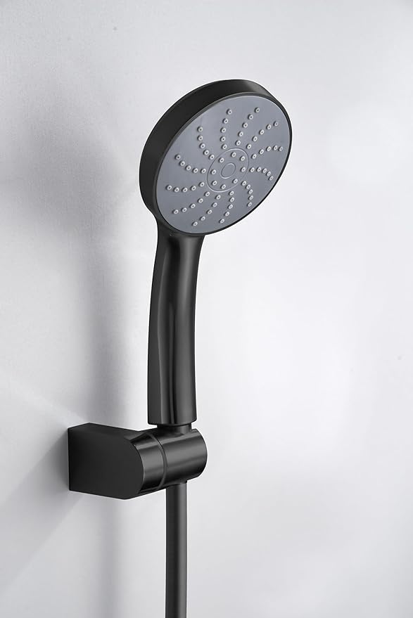 Roma matt black single-lever bath/shower kit