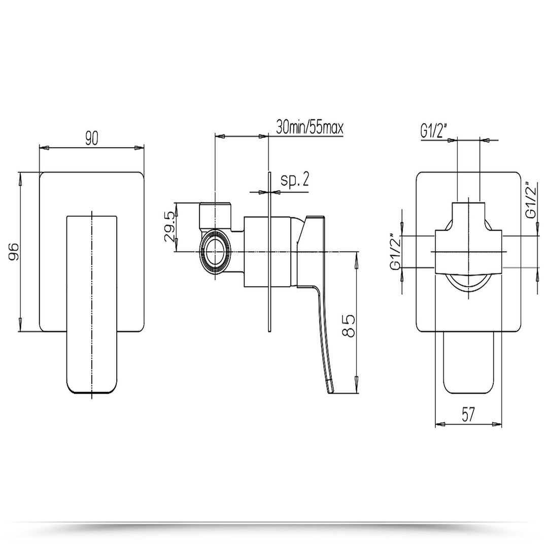 Jacuzzi Tanka built-in mixer tap image 3