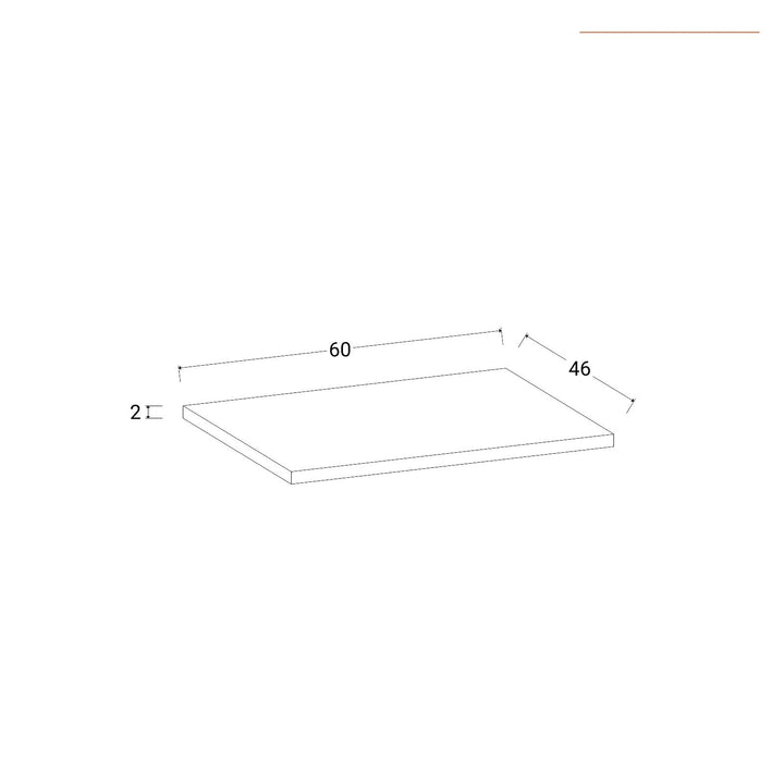 Washbasin 60 cm matt white with oak shelf - Agua