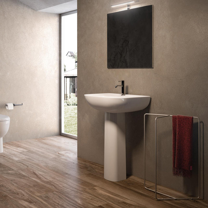 Ceramic washbasin with column 45 cm white - Ligor