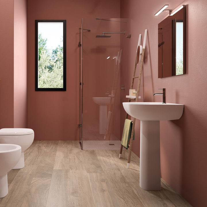 Ceramic washbasin with column 45 cm white - Ligor