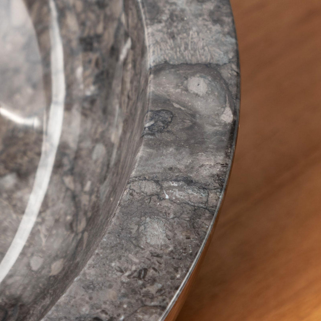 40cm Countertop Washbasin in Black Semi-gloss Marble - Artizan