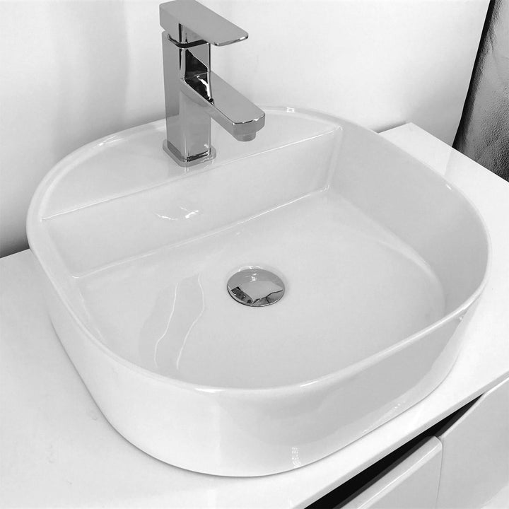 Countertop washbasin 44x44 cm white white ceramic basin