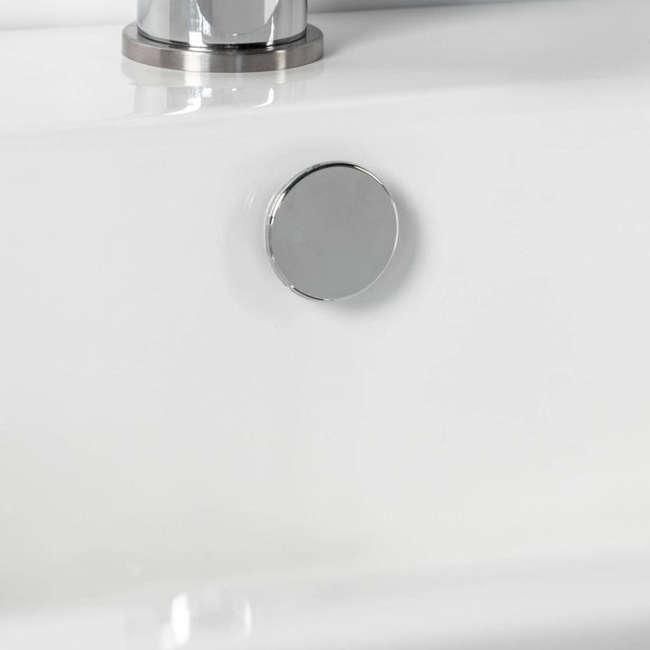 Rectangular ceramic washbasin 53 x 41 cm white countertop - Cloe