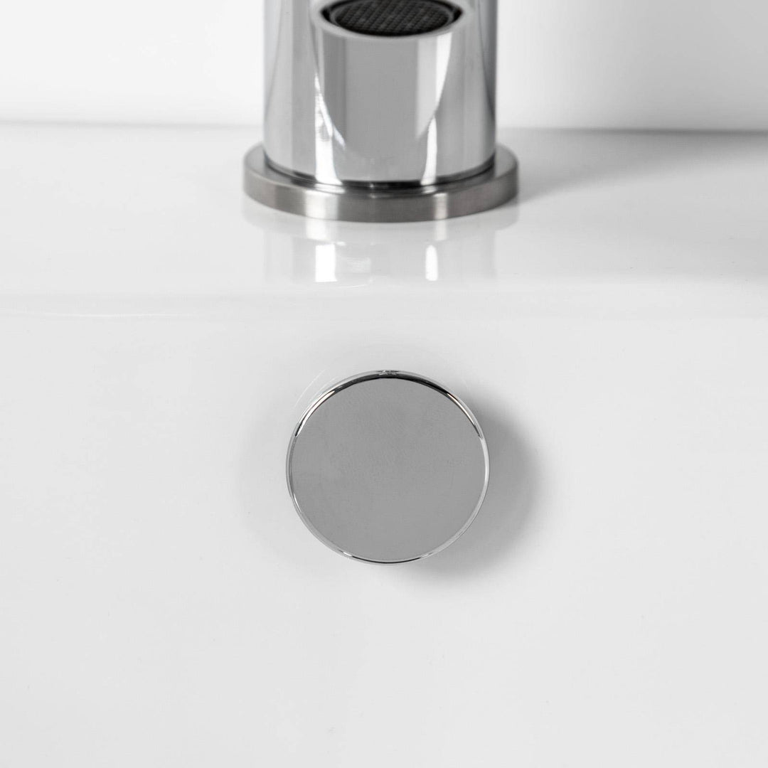 Rectangular ceramic washbasin 53 x 41 cm white countertop - Cloe