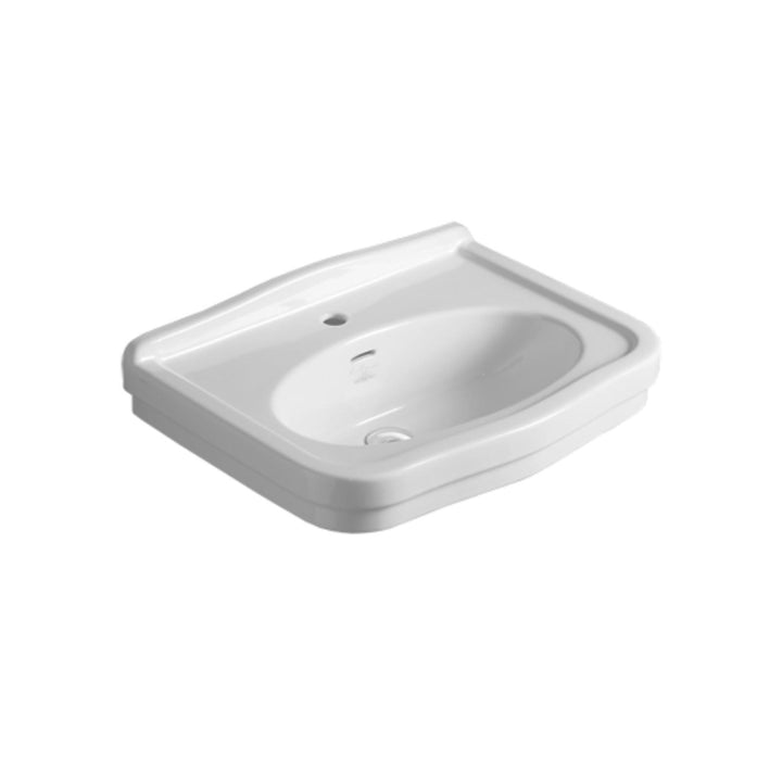 Single hole washbasin 68 cm with white ceramic column - Londra by Simas