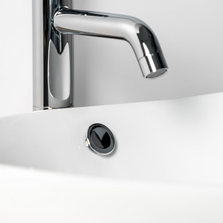 Oval basin sink 60x37 cm in glossy white ceramic - Cloe