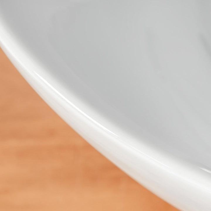 Oval basin sink 60x37 cm in glossy white ceramic - Cloe