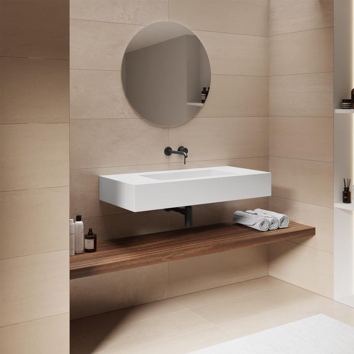 Washbasin 100X46 cm matt white - Agua