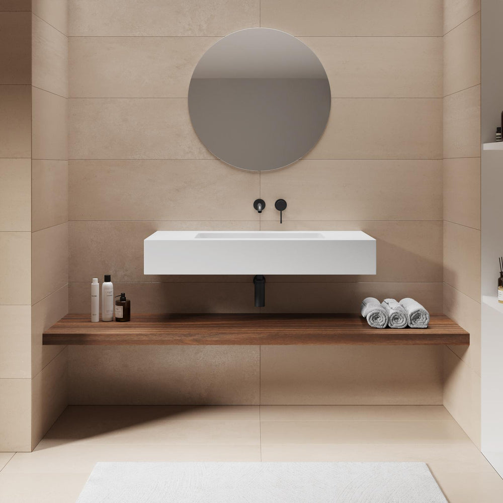 Washbasin 100X46 cm matt white - Agua