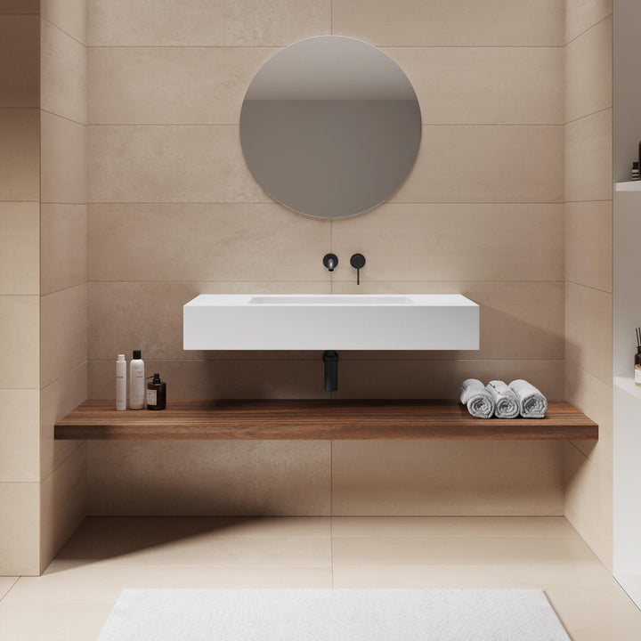 Washbasin 100X46 cm matt white - Agua