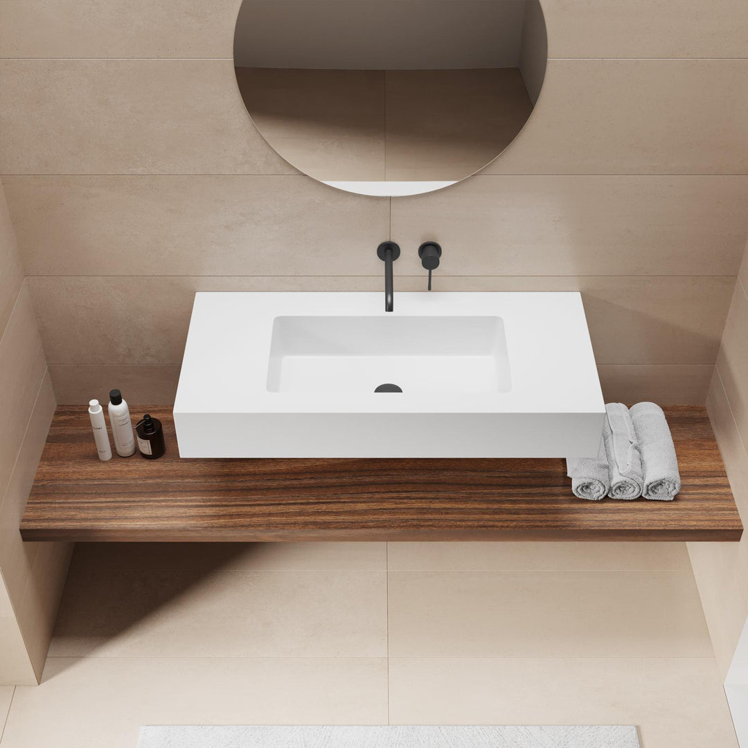 Washbasin 100X46 cm matt white - Agua