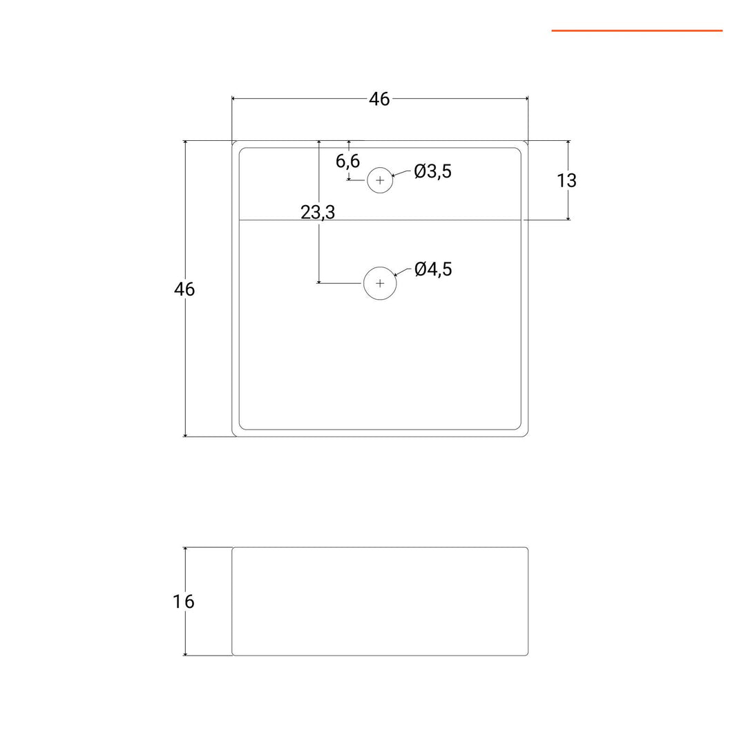 Dual mount basin room view