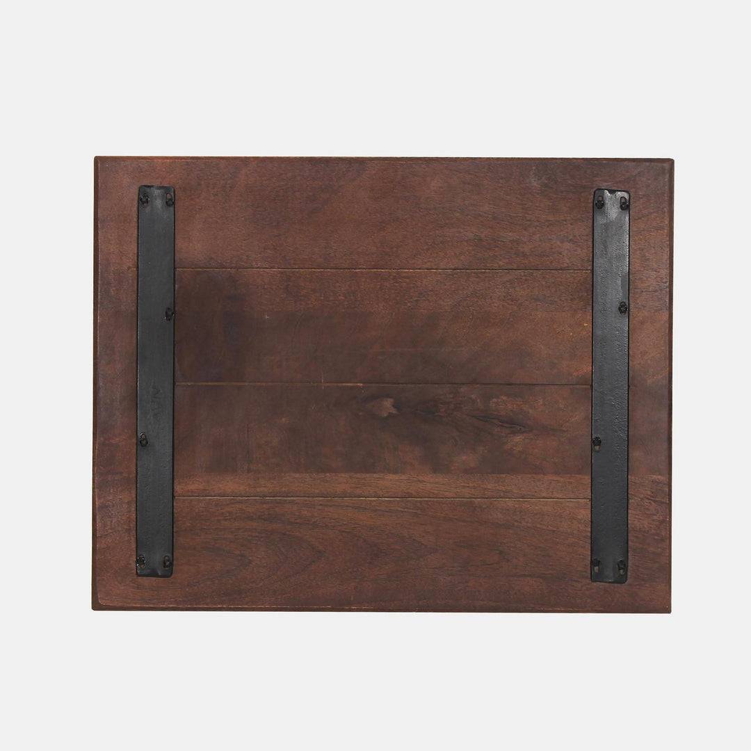 80cm suspended washbasin shelf in mango wood - Mida