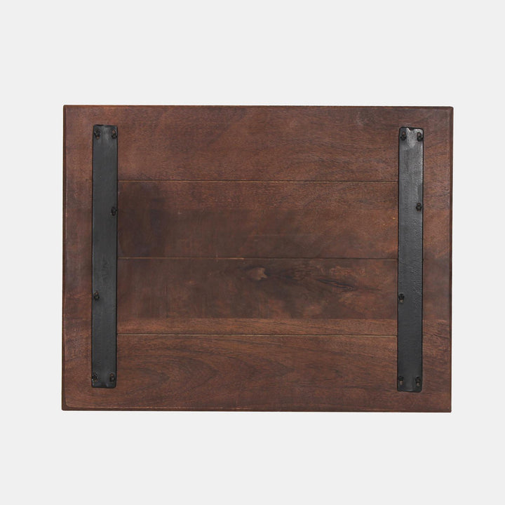 80cm suspended washbasin shelf in mango wood - Mida