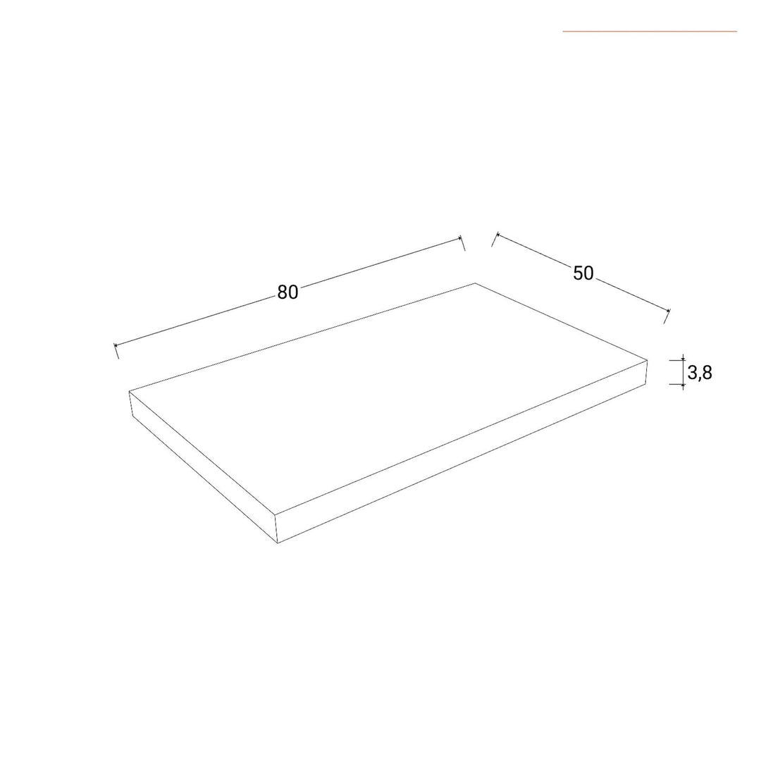 80cm suspended washbasin shelf in mango wood - Mida