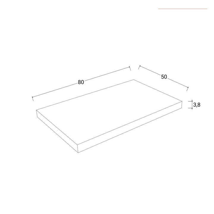 80cm suspended washbasin shelf in mango wood - Mida