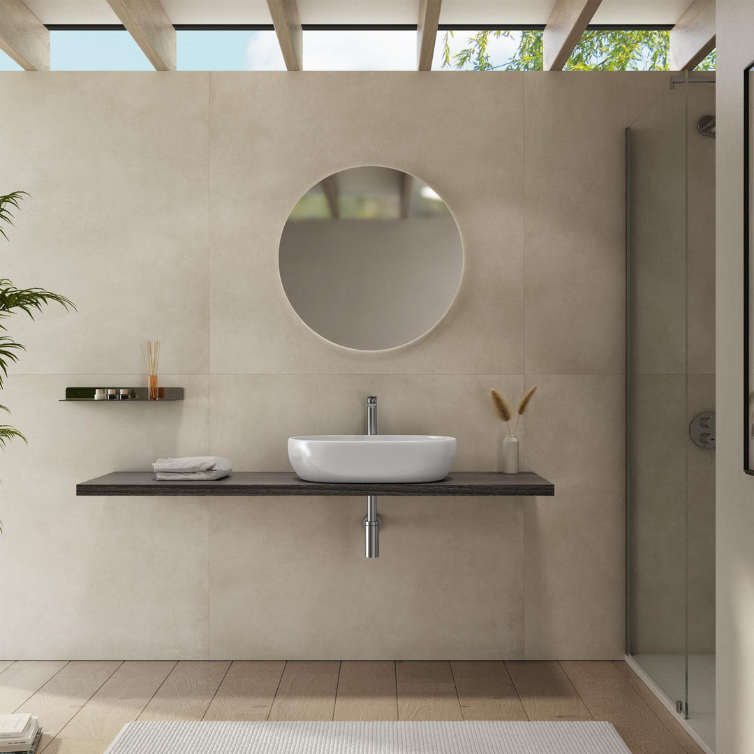 Bathroom Shelf – Plain 160 cm Grey Oak