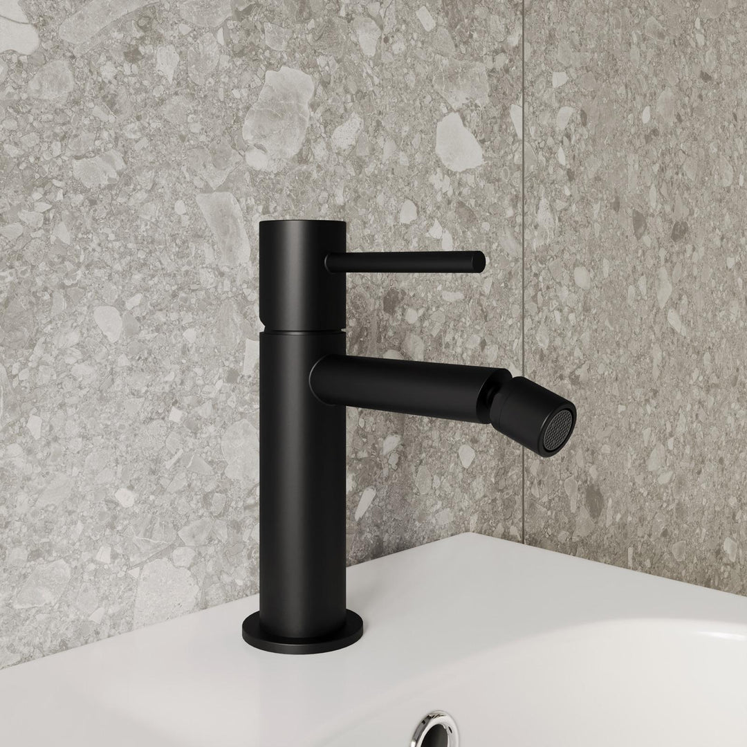 Matt Black Brass Bidet Mixer Tap - Oasis