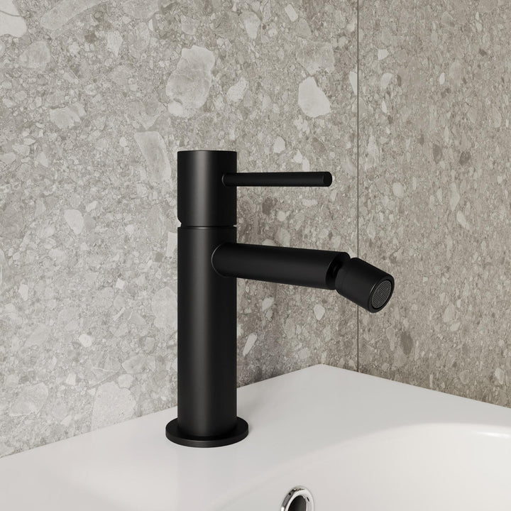 Matt Black Brass Bidet Mixer Tap - Oasis