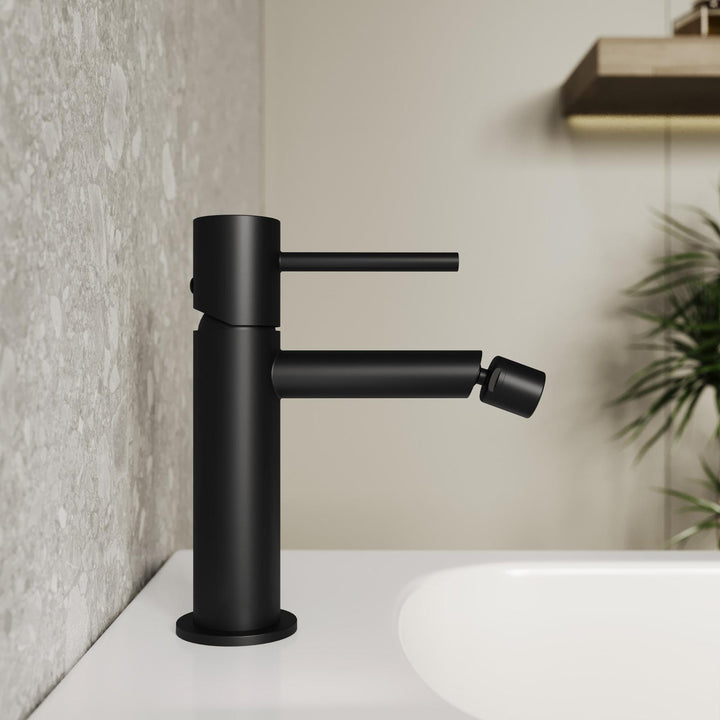 Matt Black Brass Bidet Mixer Tap - Oasis