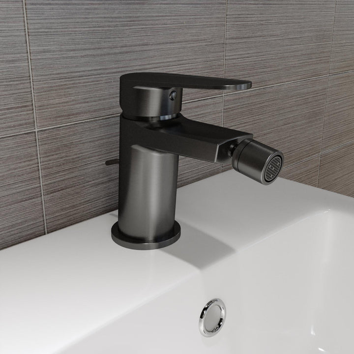 Brushed Black Brass Bidet Mixer Tap - Lir