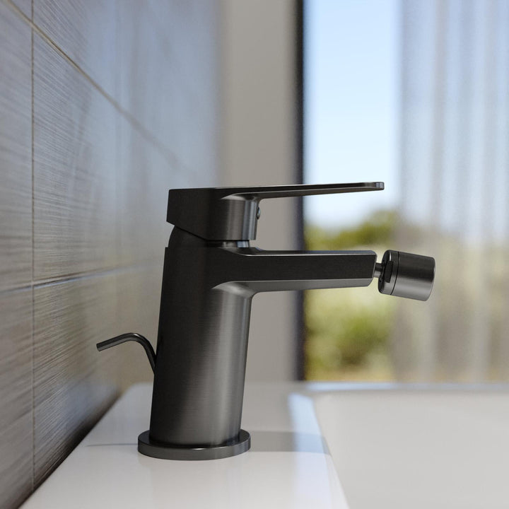 Brushed Black Brass Bidet Mixer Tap - Lir