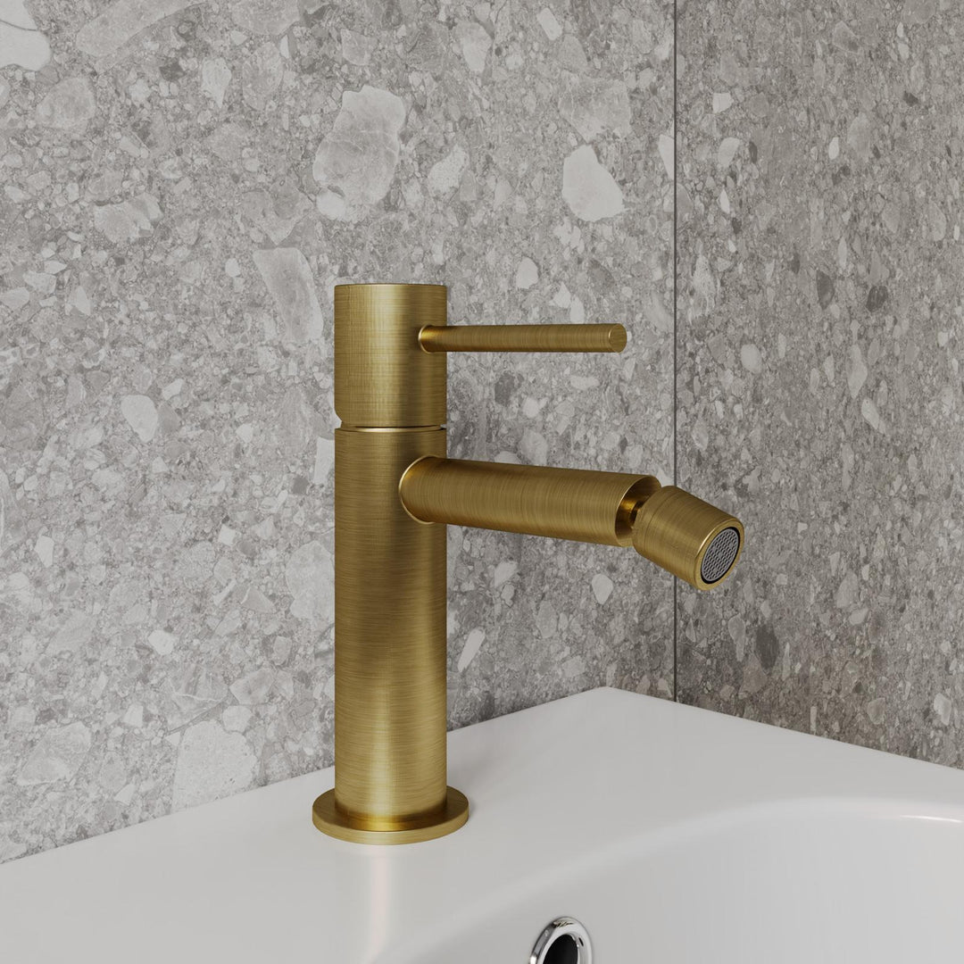 Brushed Gold Brass Bidet Mixer Tap - Oasis