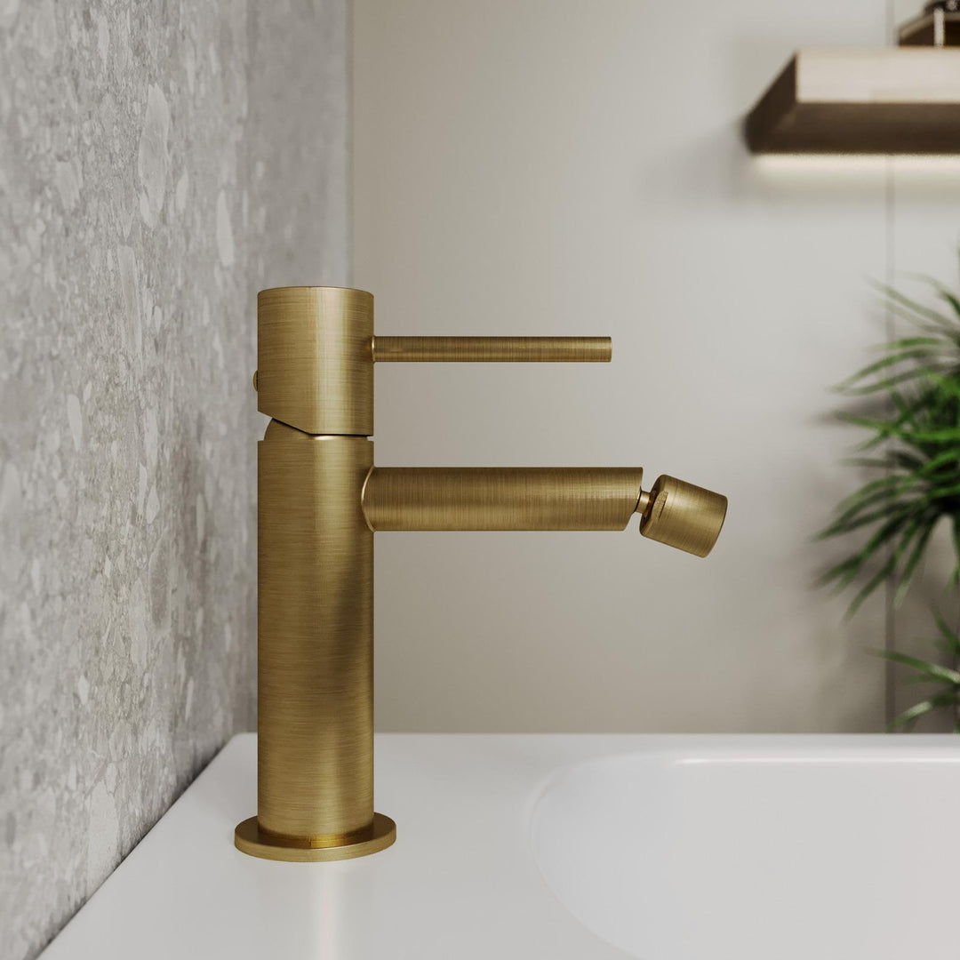 Brushed Gold Brass Bidet Mixer Tap - Oasis