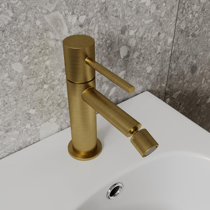 Brushed Gold Brass Bidet Mixer Tap - Oasis