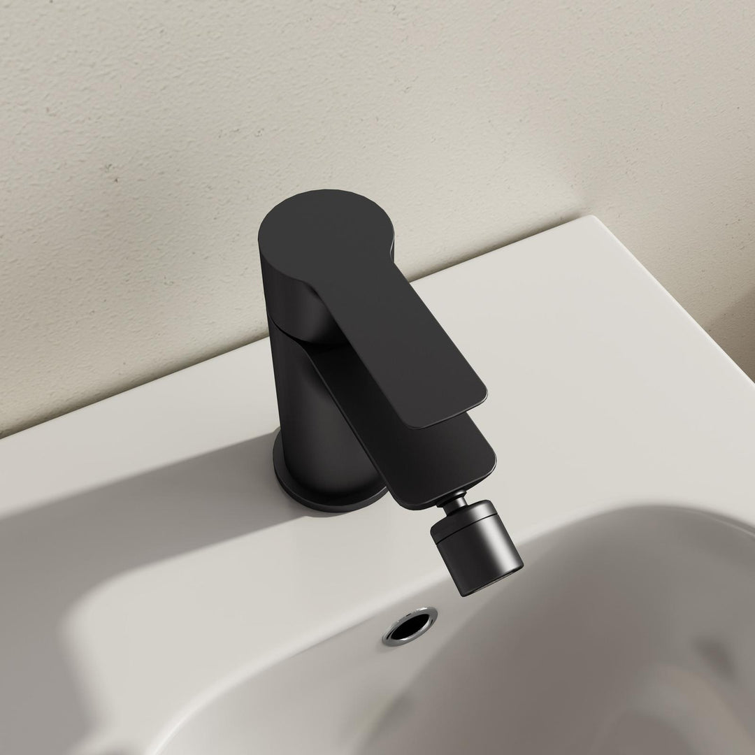 Bidet mixer 12.6h cm matt black – Key