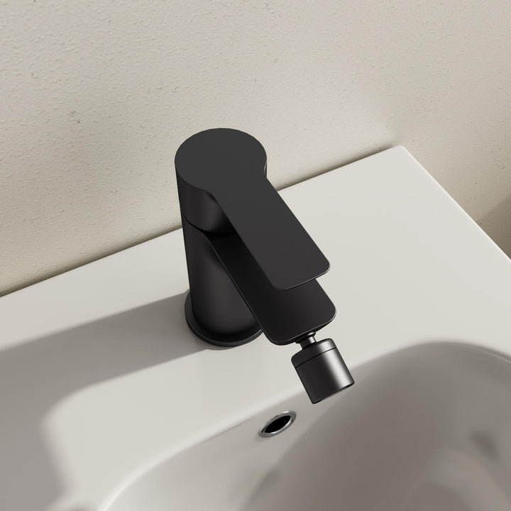 Bidet mixer 12.6h cm matt black – Key
