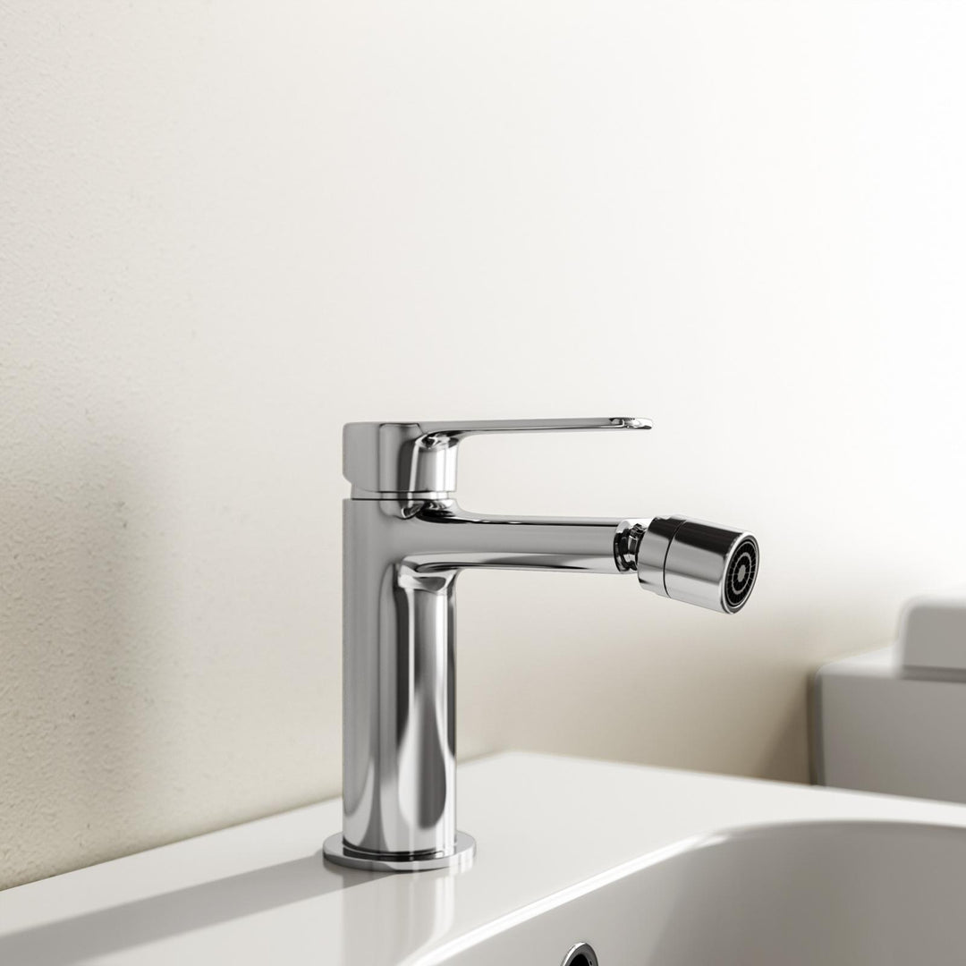 Bidet mixer without waste 14h cm chrome - Tila