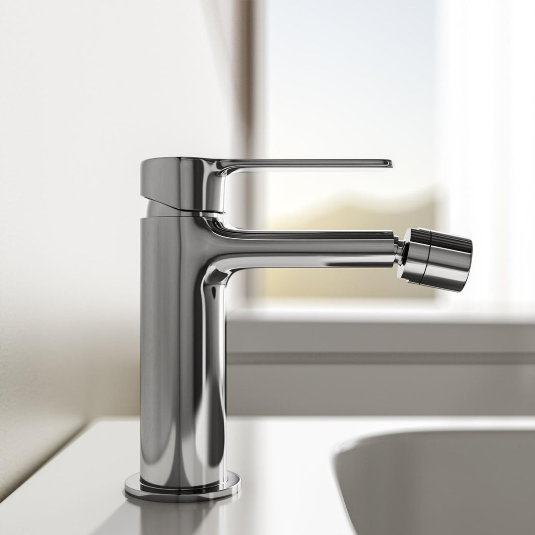 Bidet mixer without waste 14h cm chrome - Tila