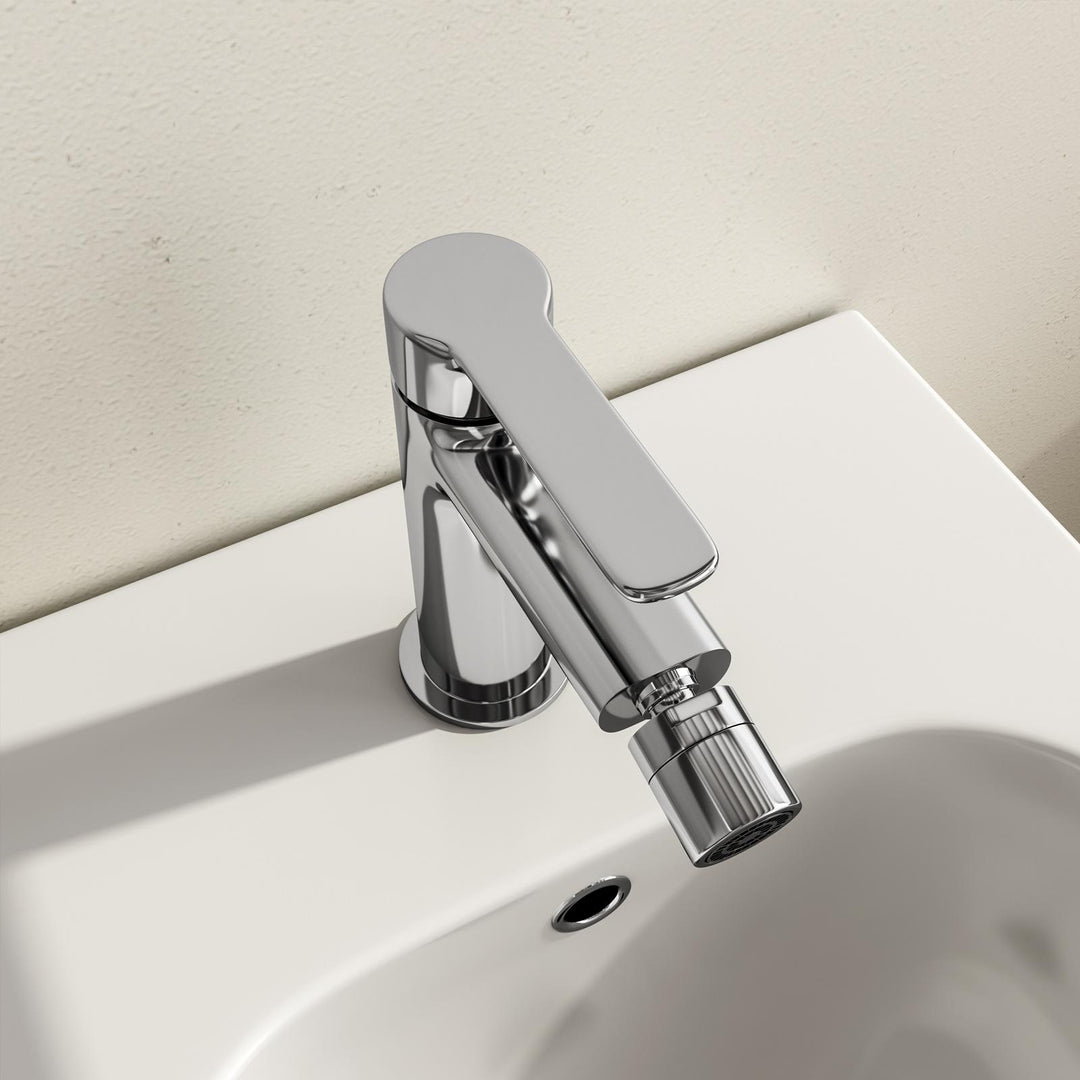 Bidet mixer without waste 14h cm chrome - Tila