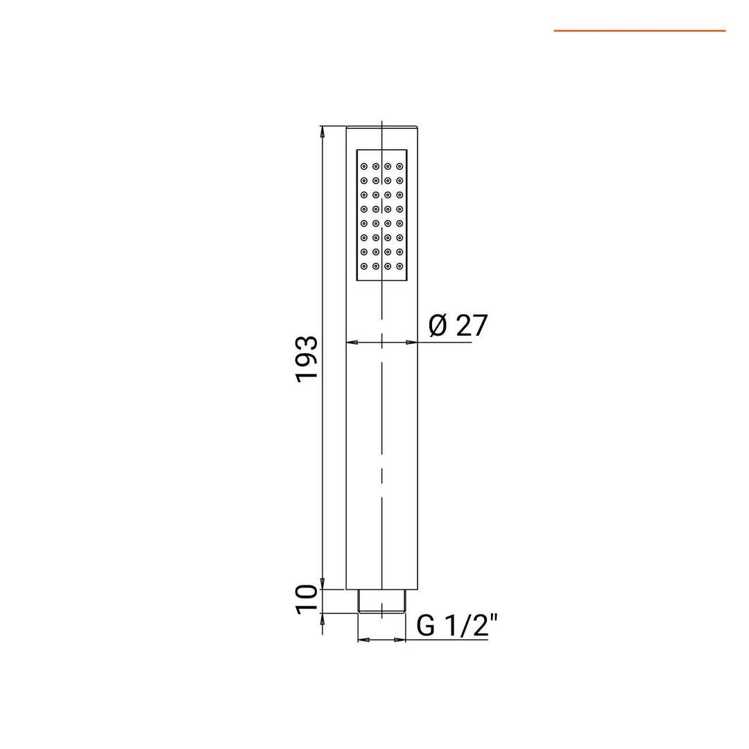 External bath mixer with matt black shower head - Gun by Jacuzzi