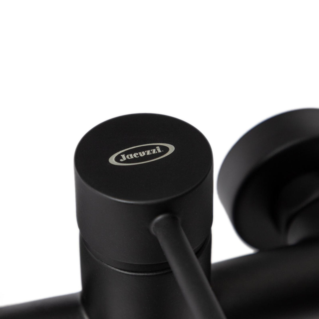 External bath mixer with matt black shower head - Gun by Jacuzzi