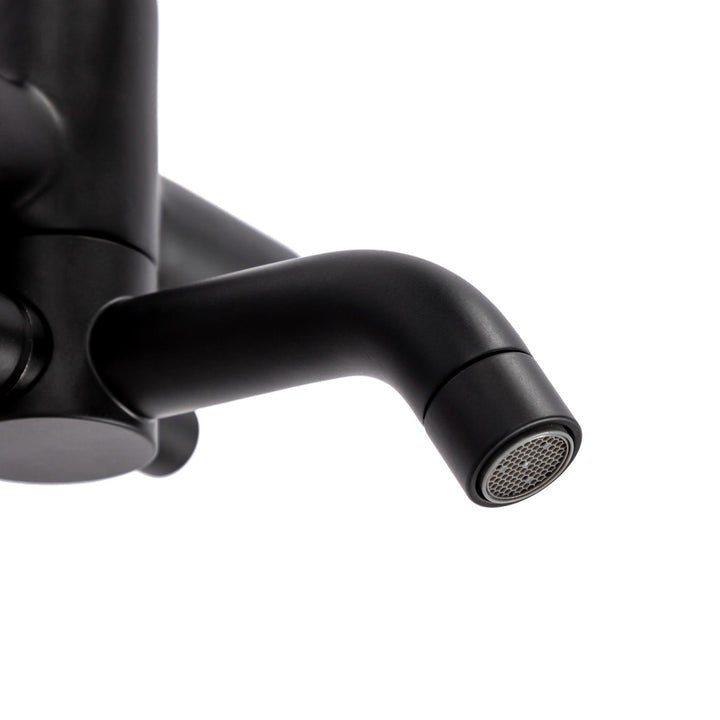 External bath mixer with matt black shower head - Gun by Jacuzzi