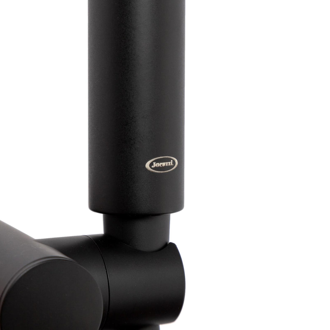 External bath mixer with matt black shower head - Gun by Jacuzzi