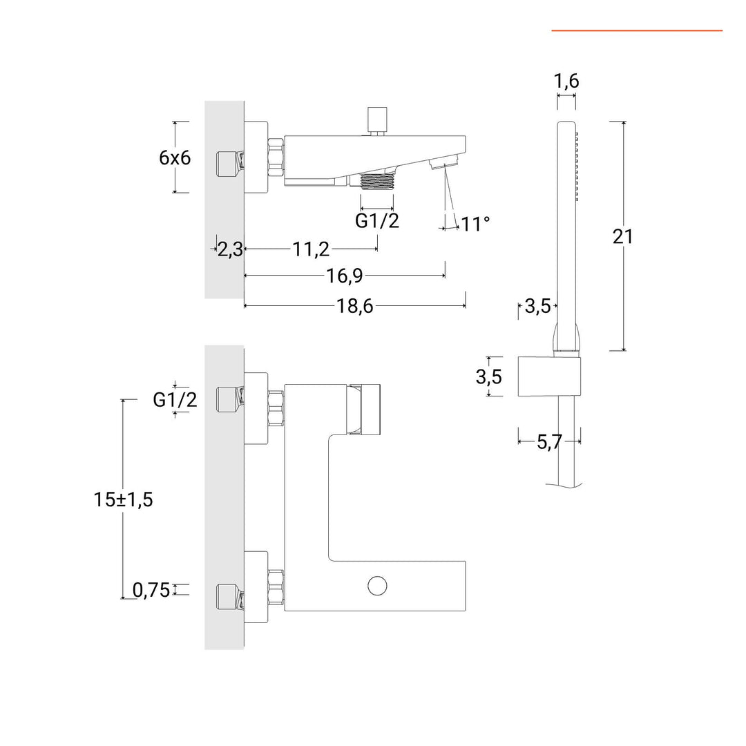 External mud bath mixer - Kyria