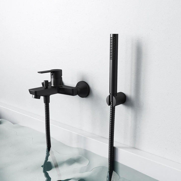 External bath mixer matt black – Key