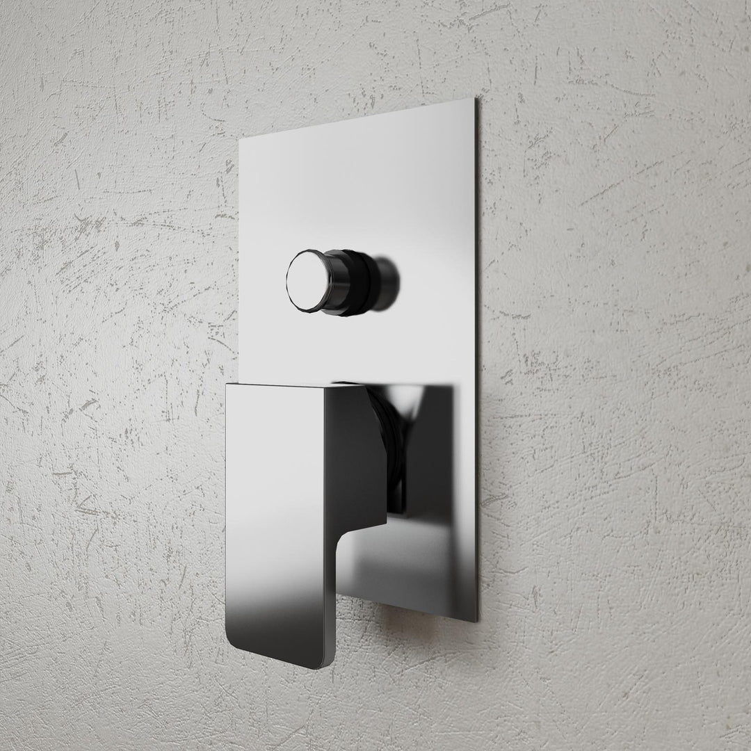 Built-in shower mixer with chrome diverter - Reef - image 1