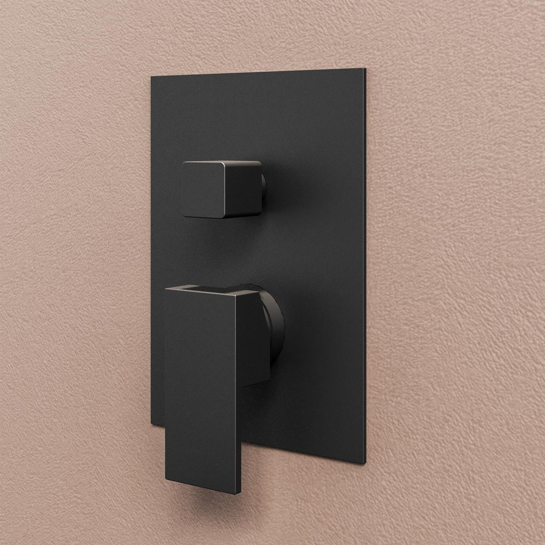 Built-in shower mixer with diverter matt black Kyria image 1