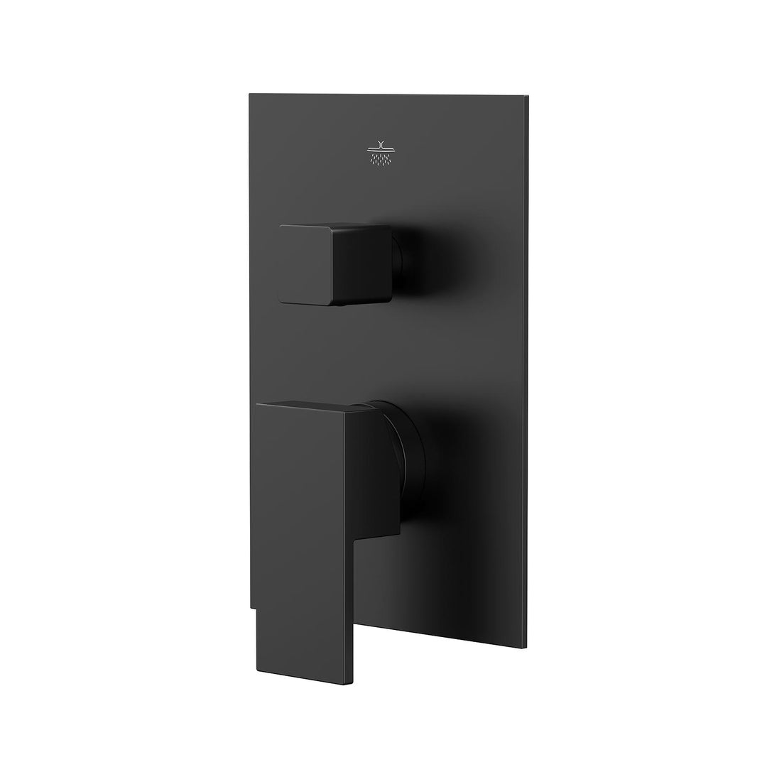 Built-in shower mixer with diverter matt black Kyria image 3