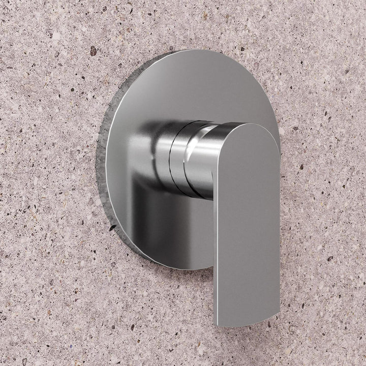 Built-in shower mixer chrome brass Fluid image 1