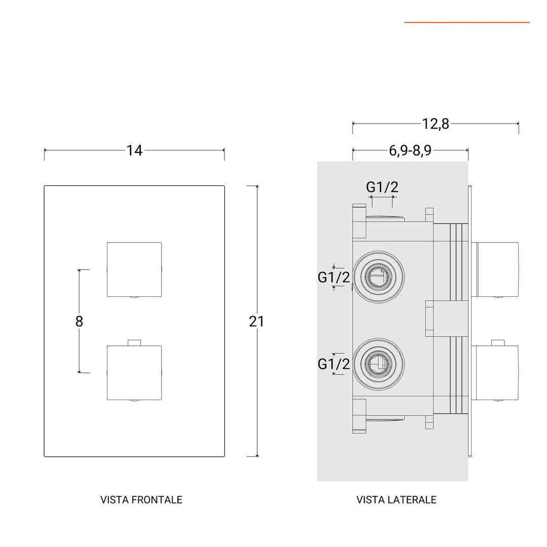 Built-in thermostatic shower mixer - Kyria - image 4