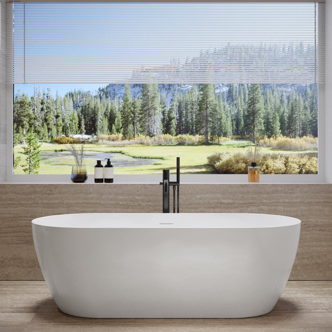 Brushed Black Freestanding Bathtub Mixer - Ran