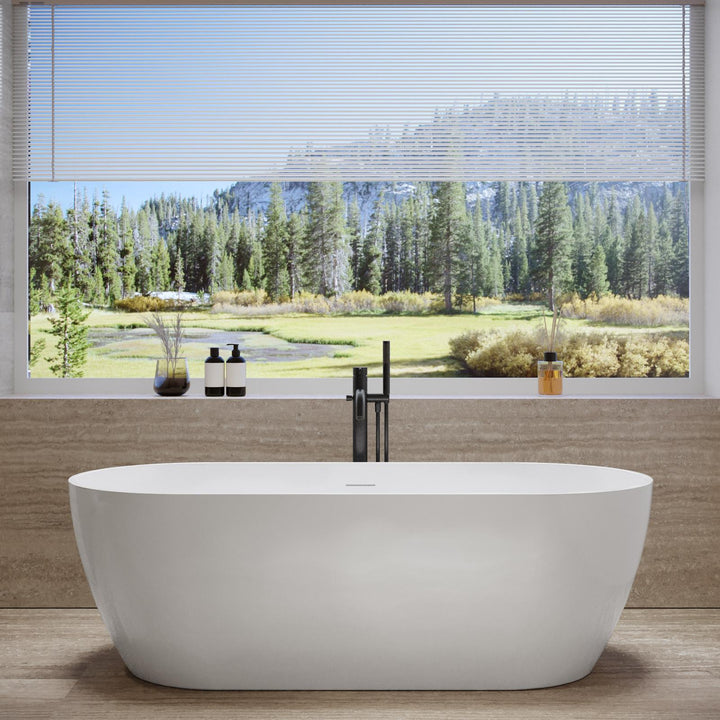 Brushed Black Freestanding Bathtub Mixer - Ran